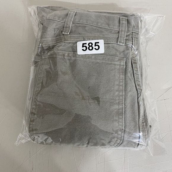 Rustler Jeans Mens 34x31 Beige Workwear Carpenter Hammer Loop Distressed Denim - Picture 12 of 12